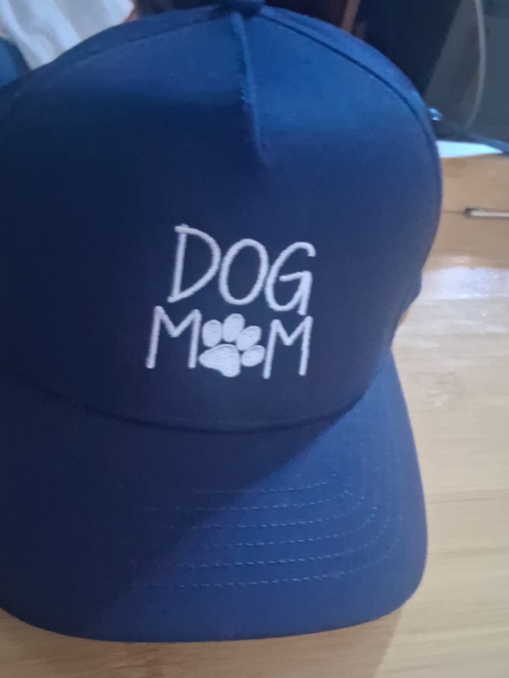 Newhattan Dog Mom Navy Blue Baseball Cap - Embroidered Paw Design